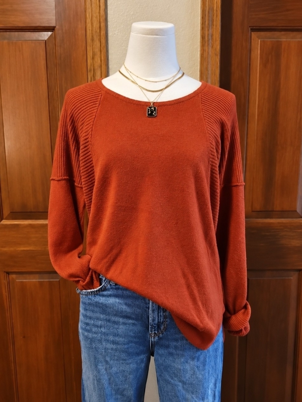 Staccato Rust Crewneck Sweater